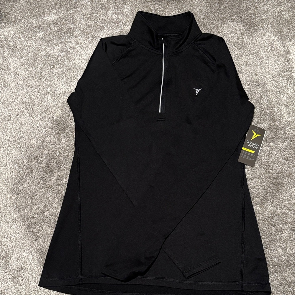 Old Navy Black Quarter-Zip Active Pullover